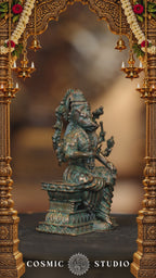 4″ Varahi Amman | Super Fine Brass | Antique Green Finish — video