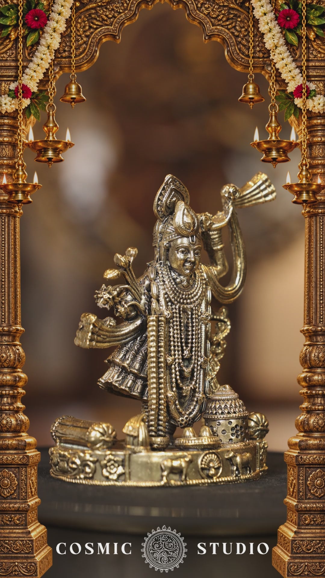 4″ Shreenathji Krishna | Super Fine Brass | Polished Finish — video