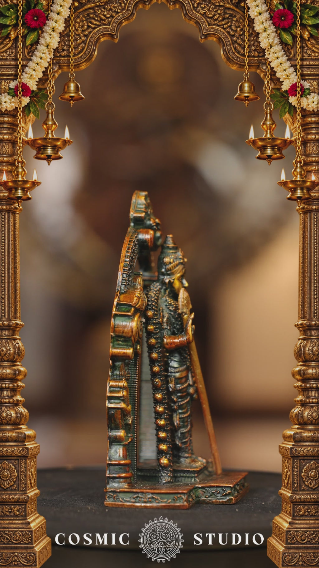 5″ Murugan with Arch | Super Fine Brass | Double Chola Finish — video