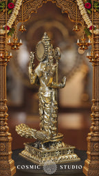 9″ Standing Murugan with Peacock | Super Fine Brass | Polished Finish — video