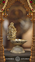 4.5″ Lakshmi with Yazhi Arch Lamp | Super Fine Brass | Polished Finish — video