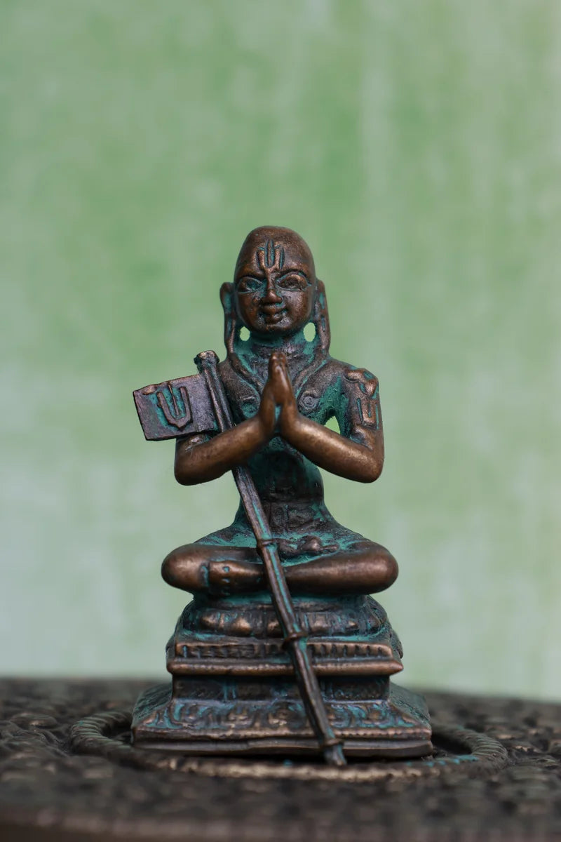 2″ Sri Ramanujar | Panchaloha | Green Patina Finish