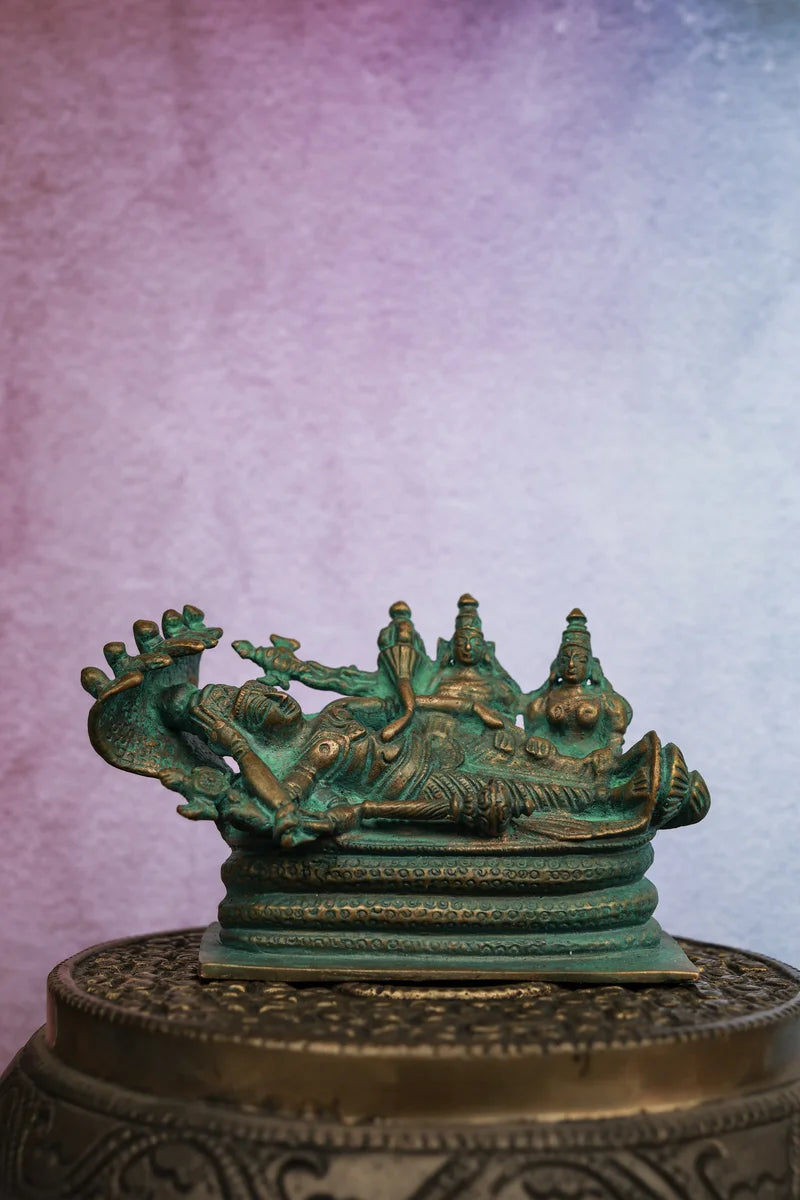 2.5″ Sri Ranganathar | Handcrafted Panchaloha | Green Patina