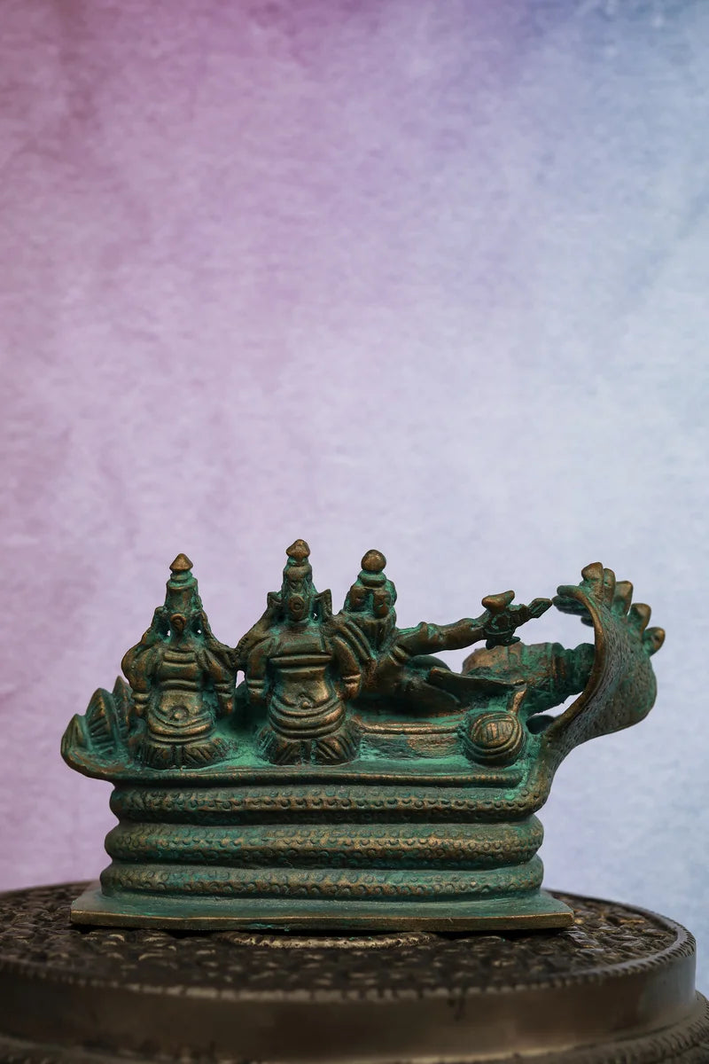 2.5″ Sri Ranganathar | Handcrafted Panchaloha | Green Patina