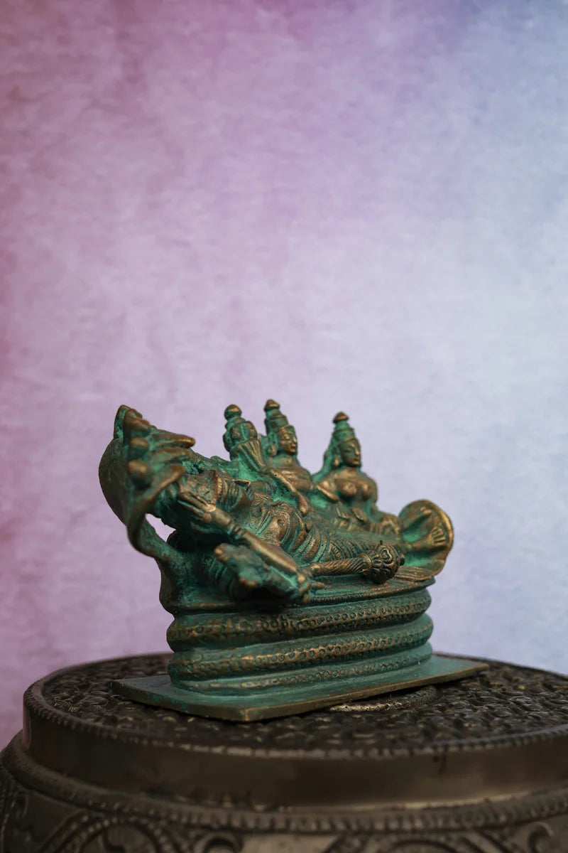 2.5″ Sri Ranganathar | Handcrafted Panchaloha | Green Patina