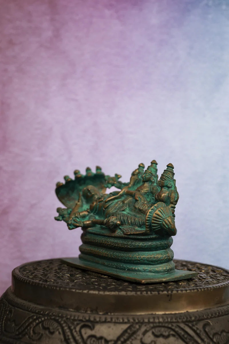 2.5″ Sri Ranganathar | Handcrafted Panchaloha | Green Patina