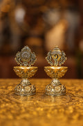4″ Sangu Chakaram Lamp | Super Fine Brass | Polished Finish
