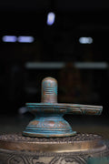 2.5″ Chola-Style Shiva Lingam | Handcrafted Panchaloha | Green Patina