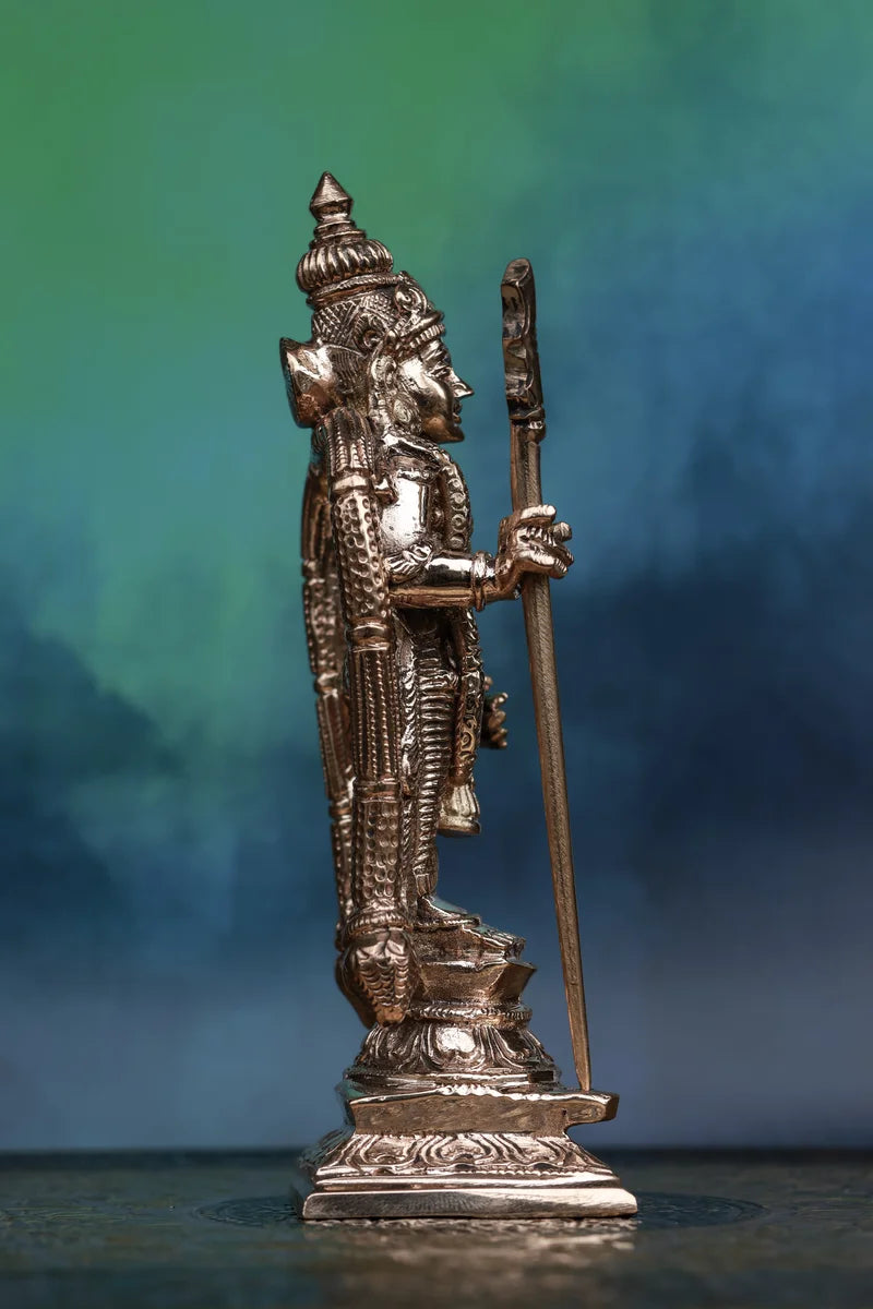 6″ Swamimalai Murugar | Handcrafted Panchaloha | Polished Finish