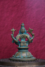 4″ Yoga Narasimha | Handcrafted Panchaloha | Green Patina