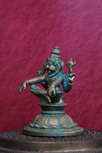 4″ Yoga Narasimha | Handcrafted Panchaloha | Green Patina