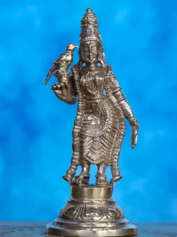 4″ Madurai Meenakshi Devi Idol | Handcrafted Panchaloha
