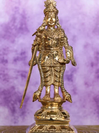 6″ Raja Alangara Murugan Idol | Handcrafted Panchaloha