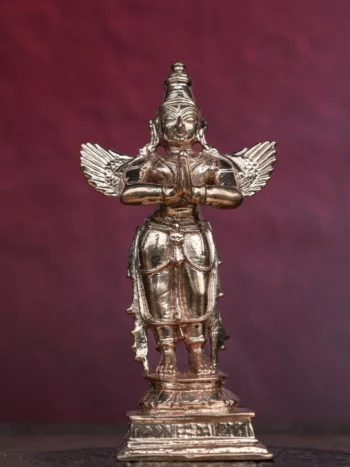 4″ Standing Garuda in Anjali Mudra | Handcrafted Panchaloha