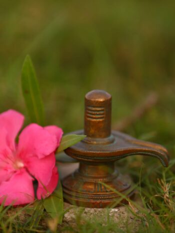 3″ Divine Shiva Lingam | Handcrafted Panchaloha | Green Patina