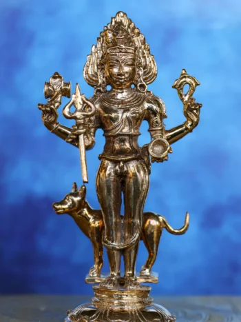 5″ Kala Bhairava Idol | Handcrafted Panchaloha
