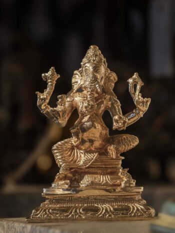 4″ Lord Ganesha Idol | Handcrafted Panchaloha