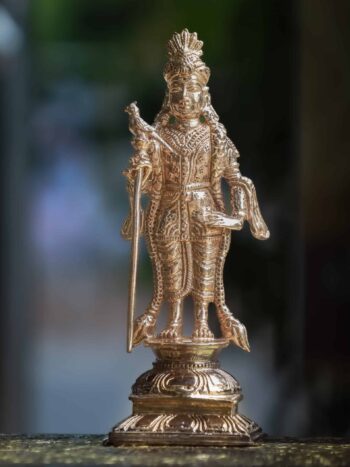 6″ Raja Alangara Murugan Idol | Handcrafted Panchaloha