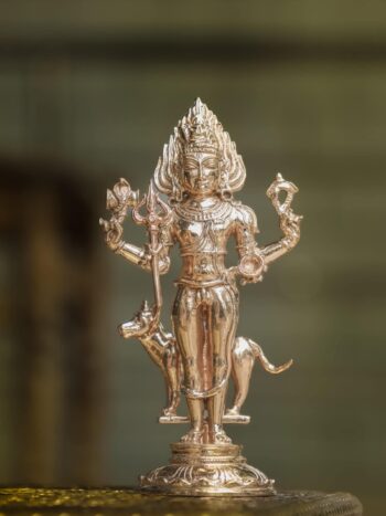 5″ Kala Bhairava Idol | Handcrafted Panchaloha