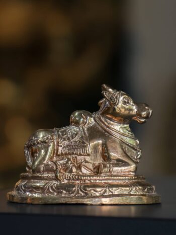 2″ Temple Nandhi | Handcrafted Panchaloha