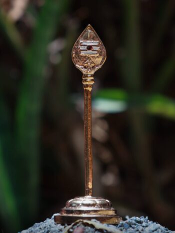 4″ Murugan Vel with Stand | Handcrafted Panchaloha