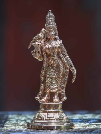 4″ Madurai Meenakshi Devi Idol | Handcrafted Panchaloha