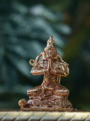 2.5″ Sitting Hanuman in Anjali Mudra | Handcrafted Panchaloha