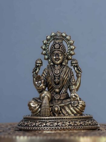 2.5″ Round-Base Lakshmi | Super-Fine Handcrafted Brass
