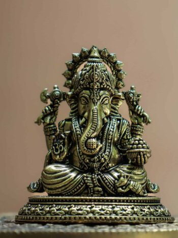 2.5″ Round-Base Ganesha | Super-Fine Handcrafted Brass