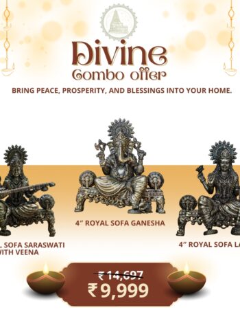 Royal Divinity Trio – Ganesha, Lakshmi & Saraswathi | Divine Combo Offer