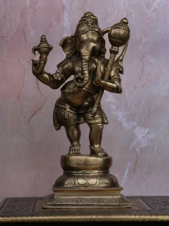 12″ Aadi Antha Prabhu (Half Ganesha - Half Hanuman) | Handcrafted Brass