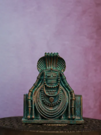 3″ Annamalaiyar Arunachaleswarar Lingam with Naga Hood | Handcrafted Panchaloha | Green Patina