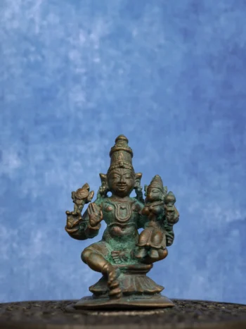 3″ Lakshmi Narayanan Idol | Handcrafted Panchaloha | Green Patina