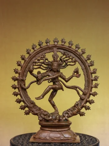 6&Prime; Nataraja - Dancing Lord Shiva  | Handcrafted Panchaloha | Wood Patina