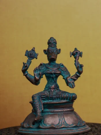 3.5″ Varahi Amman Idol | Handcrafted Panchaloha | Green Patina