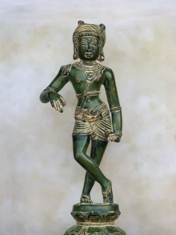 11″ Rishabadevar | Handcrafted Brass | Green Finish