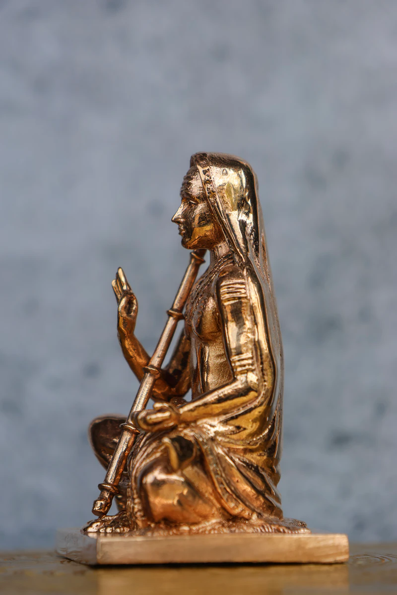 3″ Adi Shankaracharya | Handcrafted Panchaloha - Image 3