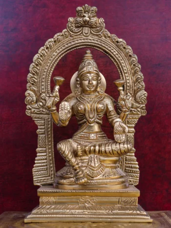 8″ Lakshmi with Arch | Handcrafted Brass | Fine Work (Copy)