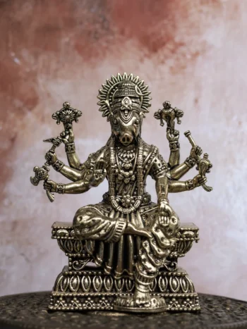 4″ Varahi Amman Idol for Pooja & Home Décor | Super Fine Brass | Antique Polish