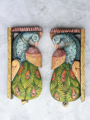 12″ Artistic Peacock Wall Brackets for Home Décor | Handcrafted Wood Carving (Copy)