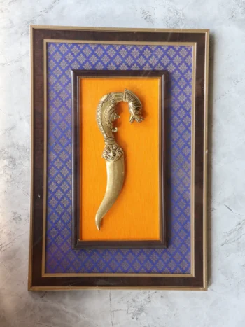 Brass Decorative Knife Frame for Home Décor | Handcrafted Brass Art Frame