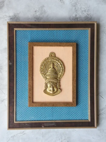 Brass Kathakali Face Frame for Home Décor | Handcrafted Brass Art Frame