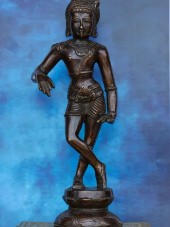 11″ Rishabadevar | Handcrafted Brass | Antique Brown Finish