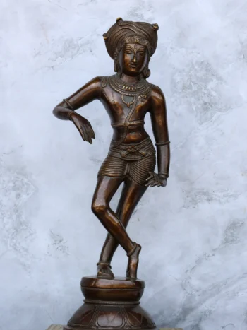 15″ Rishabadevar | Handcrafted Brass | Antique Brown Finish